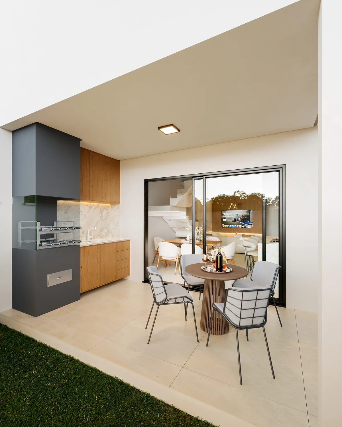 Área gourmet com churrasqueira