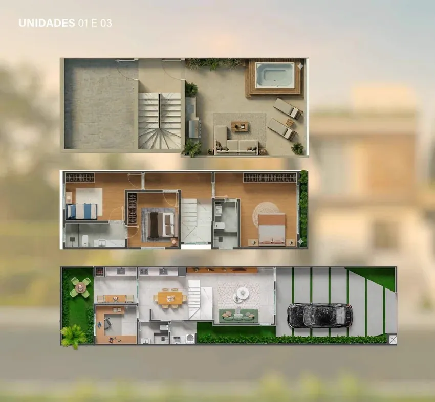 Planta Casa 1 — 168m²